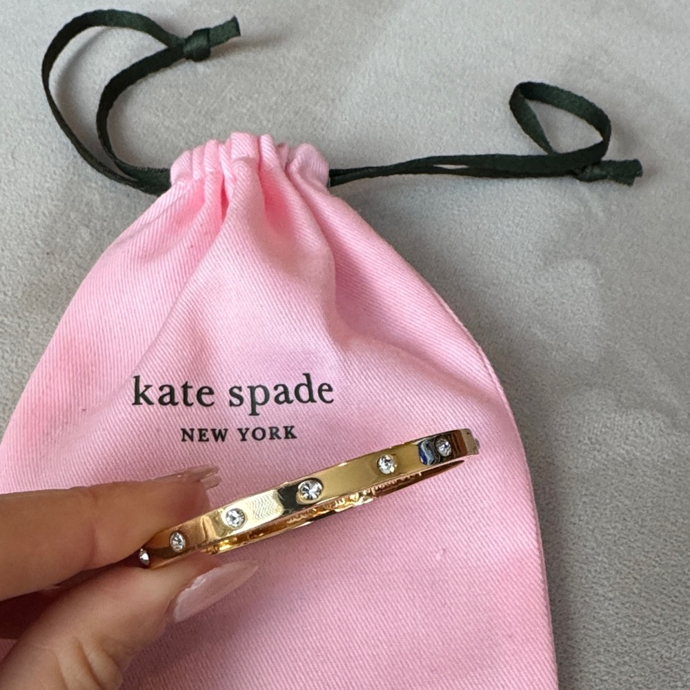 Kate Spade Gold Bangle with Crystals